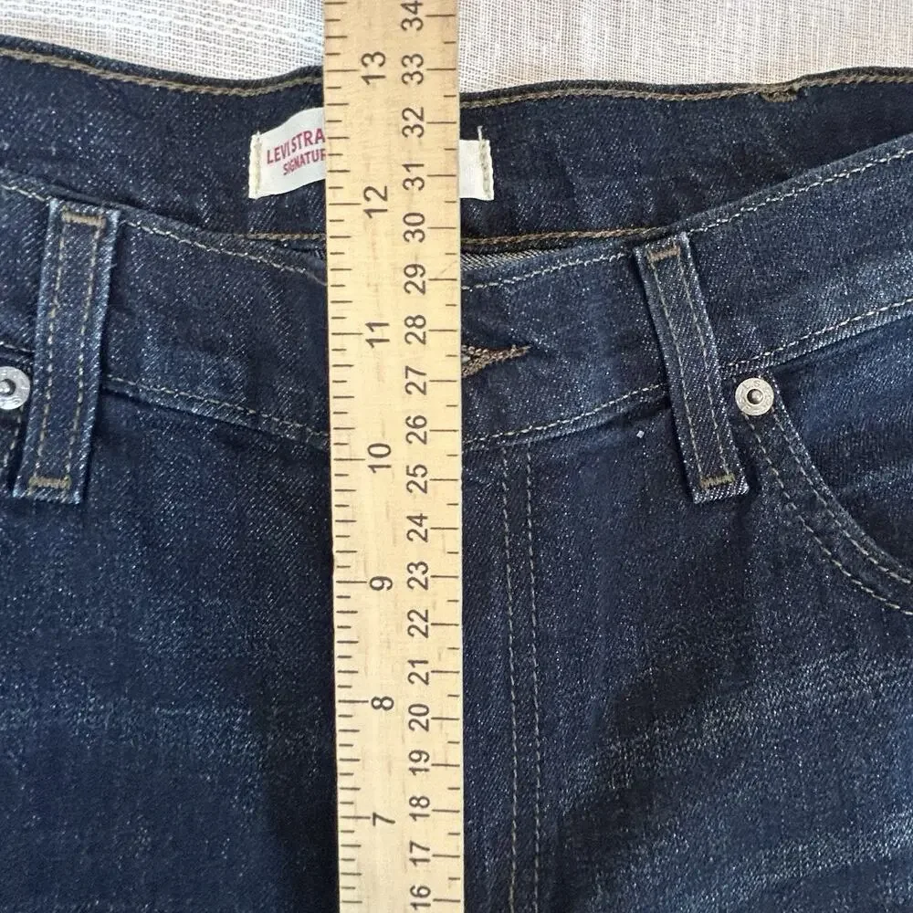 Signature Levi Strauss‎ & Co Men's Slim Fit Jeans Sz 38x30 Blue Denim Pants